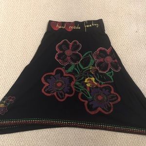 Desigual Black Cotten skirt size L